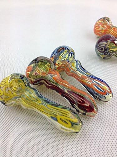 Hand-Blown &amp; Beautifully Handcrafted Glass Pipe Incense Burner Pipe 4" 80g