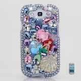 BlingAngels® 3D Luxury Swarovski Crystal Diamond Blue Mermaid Design Case Cover for Samsung Galaxy S3 S III i9300 fits Verizon, AT&T, T-mobile, Sprint and other Carriers (Handcrafted by BlingAngels)
