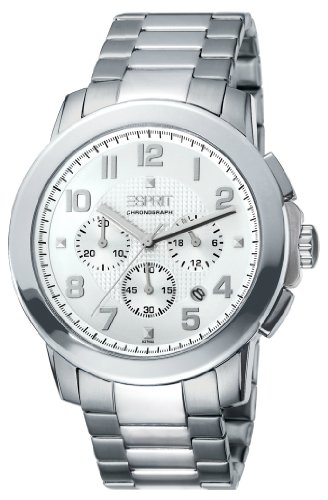 Esprit Herren-Armbanduhr XL Rondo Chrono Silver Chronograph Edelstahl ES102751005 Preisvergleich