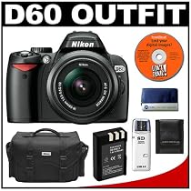 Nikon D60 Digital SLR Camera with 18-55mm AF-S VR Zoom Lens + EN-EL9 Battery + Case + Cameta Bonus Accessory Kit