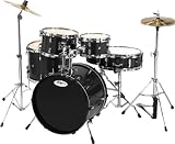 Sound Percussion 5-Piece Junior Drum Set with Cymbals, Wine Red¹
