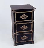 Privilege 55011 3 Drawer Accent Stand - Vintage Black