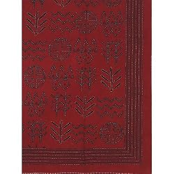 Cotton Bedcover Wood Block Print Country Furnishings (bscov364)