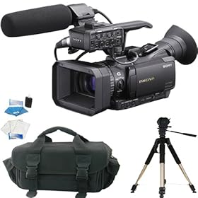Sony HXR-NX70U NXCAM Compact Camcorder with 1920 x 1080 60/24p Full HD, 96GB Flash Memory + Professional Accessory Kit