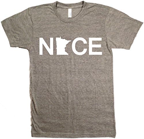 Minnesota Nice T-shirt By Minnesota Awesome Medium Heather Grey