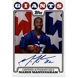 2008 Topps Rookie Premiere Autographs #MM Mario Manningham - New York Giants