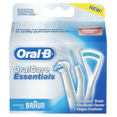 Braun Oral-B Aufsteckbürsten Oral Care Essentials Kit 3er (für alle rotierenden Zahnbürsten von Oral-B)