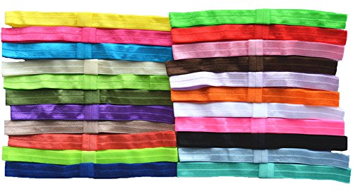 Qandsweet Baby Girl's Elastic Headbands DIY Hair Bands (22 Pack)