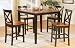 Counter Height Dining Tables | High Dining Tables | Walnut Dining Tables - 5pcs Counter Height Dining Table and Chairs Set - Walnut