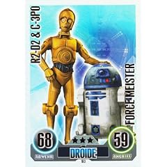 Star Wars Force Attax Einzelkarte 183 R2-D2 & C-3PO Droide Foce Meister deutsch