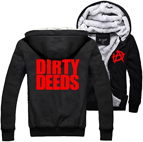 Dean Ambrose Zip Hoodie Sweatshirt Dirty Deeds Thick Warm Jacket Unisex Coats (XX-Small)