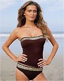 Shape fx Slimming sequined bandeau tankini|