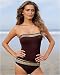 Shape fx Slimming sequined bandeau tankini|