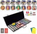 650 Las Vegas Suite 11.5 Gram Clay Composite Gambling Poker Chip Chipset with 7 Denominations from $1 to $1000.