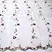 Iris Tech Premium Rose Embroidered Organza Lace Floral Fabric- By the Yard (Purple)