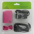 3n1 Combo Flip Leather Carrying Case wiht Belt Clip - Bundle with Home Travel Wall Charger and 12v Car Charger for Apple iPod 3rd Generation Nano 3 , MAGENTA