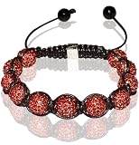 Tibetan Shamballa Unisex Bracelet In All Red (Item Includes Gift Box)