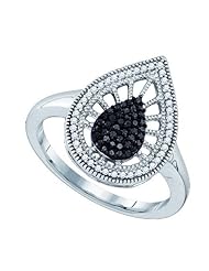 0.25CTW BLACK DIAMOND MICRO PAVE RING