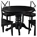 Pedestal Dining Table in Black Finish