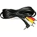 6FT 3.5 mm to 3 RCA AV Camcorder Video Cable Sony JVC 6