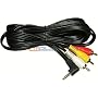 6FT 3.5 mm to 3 RCA AV Camcorder Video Cable Sony JVC 6