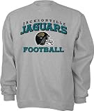 Jacksonville Jaguars Grey Stacked Helmet Crewneck Sweatshirt