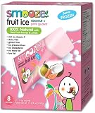 Smooze All Natural Fruit Ice, Coconut & Pink Guava, 17.6 Ounce Boxes (Pack of 4)
