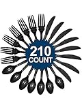 Black Cutlery Set 210pc
