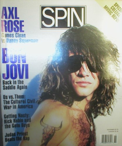 Spin Magazine November 1990 Jon Bon Jovi (Single Back Issue)