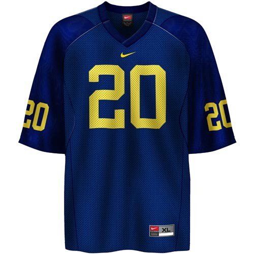 Michigan Wolverines #20 NCAA Youth Replica Football Jersey by Nike (Large Navy Blue)