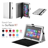 Elsse (TM) Premium Folio Case with Stand for Microsoft Surface Windows 8 RT (Does not fit Windows 8 Pro Version) - White (Surface RT, White)