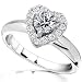 3/5 Carat TW Heart-Shaped Diamond Engagement Ring in 14k White Gold 3/5 Carat TW Heart-Shaped Diamond Engagement Ring in 14k White Gold