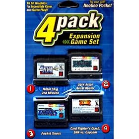 NeoGeo Pocket Color Console and 4 Game Set (Metal Slug 2nd Mission, Dark Arms Beast Buster, Pocket Tennis, and Card Fighter's Flash: SNK Vs. Capcom Capcom Edition)