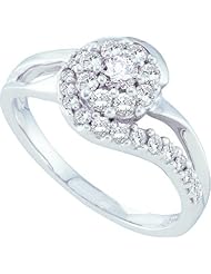 0.51CTW DIAMOND FLOWER RING