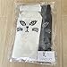 JiaDuo Kids Girl Cotton School Socks Cat Face Knee High Tube Sock Pack of 2