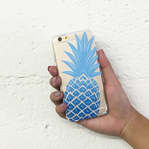 Clear Plastic Case Cover for Apple iPhone 5/5S - THE BIG PINEAPPLE summer neon rainbow fruit passion love