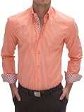 Stone Rose Bengal Orange Luxury Striped Mens Dress Shirt Martin 2356