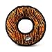 TUFFY - World's Tuffest Soft Dog Toy - MEGA Ring - Squeakers -Multiple Layers. Made Durable, Strong & Tough. Interactive Play (Tug, Toss & Fetch). Machine Washable & Floats. (Regular, Tiger)