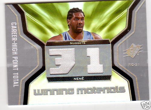 2007 SPx Authentic Nene Hilario Dual Game-Worn Jersey Card