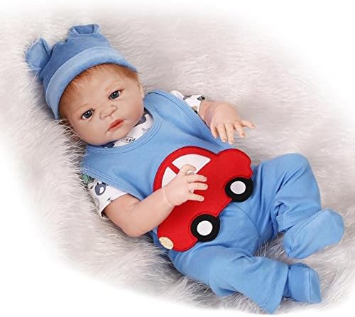 DreamRunner Lifelike Reborn Baby Dolls Silicone Full Body Boy Anatomically Correct Newborn Baby Dll,23-Inch 55cm,Washable Could Take Bath