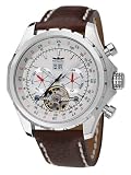 Perigaum Mens Stainless w/ White Dial Navigator Watch
