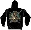 Marine Devil Dog - First In Last Out - Military Hooded SweatShirt