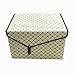 Storage Box, Foldable Non-woven Fabric Flip Top Lidded, White, Middle