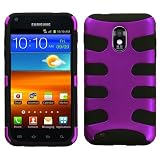 MyBat SAMD710HPCSK041NP Titanium Fishbone Case for Samsung Galaxy S2/Epic 4G Touch - 1 Pack - Retail Packaging - Purple/Black