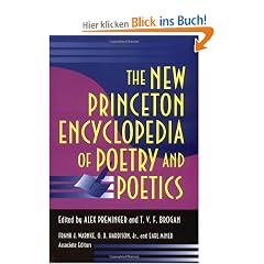 The New Princeton Encyclopedia of Poetry and Poetics