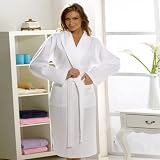 Luxury Hotel / Spa Collection - Waffle Weave Bathrobe, 100% Genuine Turkish Cotton, Unisex - size S / M