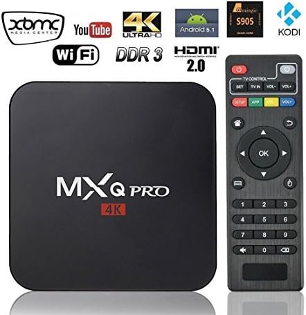 Android Smart TV Box MXQpro Android 5.1 TV Box Amlogic S905 Quad Core Chipset 2.0Ghz 4K HD1080P KODI 16.0 1G/8G Google Streaming Media Players Support Wifi Full loaded Smart TV Box