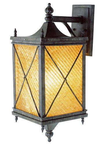 Trans Globe Lighting 5921 AR 21-3/4-Inch 1-Light Outdoor Medium Wall Lantern, Antique Rust