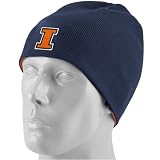 adidas Illinois Fighting Illini Navy Blue-Orange Basic Logo Reversible Beanie