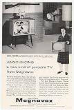 1958 Magnavox Wellington Portable TV Television Print Ad